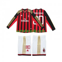 Jalkapallo Pelipaitoja AC Milan RONALDINHO 80 2013 2014 Retro Lasten Kotipeliasu Pitkähihainen