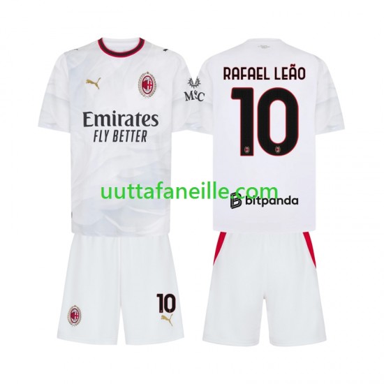 Jalkapallo Pelipaitoja AC Milan Rafael Leao 10 Lasten Vieraspeliasu 2026-2027 Lyhythihainen