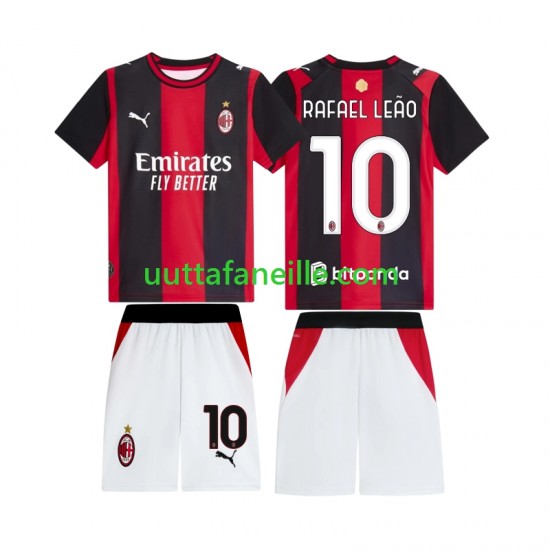 Jalkapallo Pelipaitoja AC Milan Rafael Leao 10 Lasten Kotipeliasu 2026-2027 Lyhythihainen