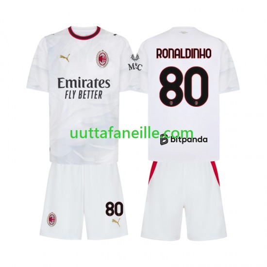 Jalkapallo Pelipaitoja AC Milan Ronaldinho 80 Lasten Vieraspeliasu 2026-2027 Lyhythihainen
