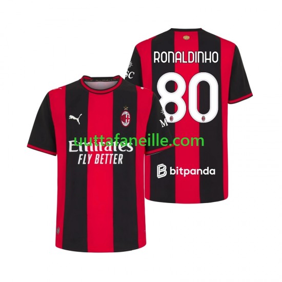 Jalkapallo Pelipaitoja AC Milan Ronaldinho 80 Mies Kotipeliasu 2026-2027 Lyhythihainen