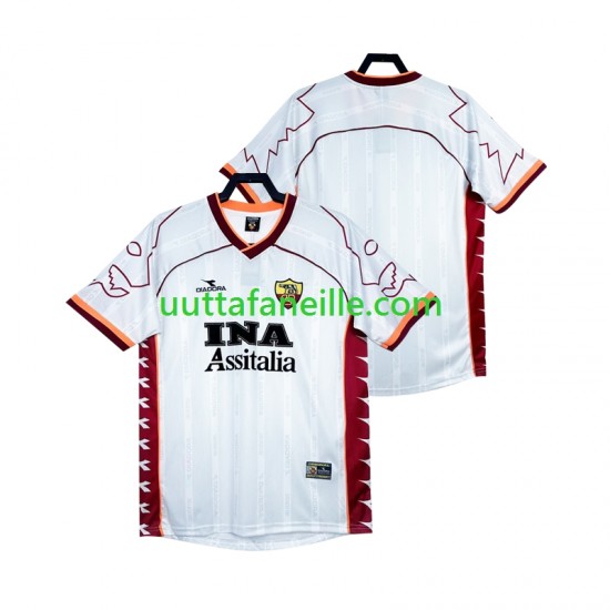 Jalkapallo Pelipaitoja AS Roma 2000 Retro Mies Vieraspeliasu 1999 Lyhythihainen