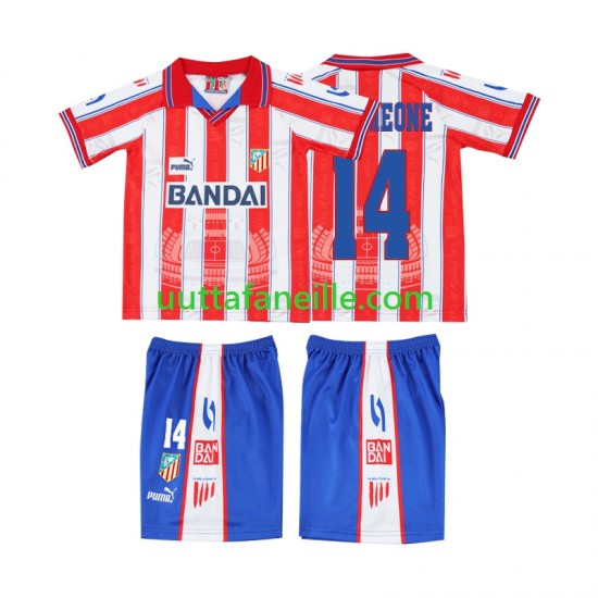 Jalkapallo Pelipaitoja Atlético Madrid SIMEONE 14 1996 1997 Retro Lasten Kotipeliasu Lyhythihainen