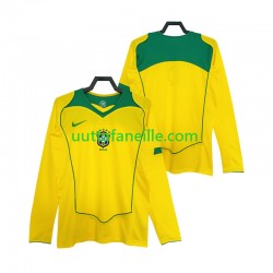 Jalkapallo Pelipaitoja Brasilia Retro Mies Kotipeliasu 2004 Pitkähihainen