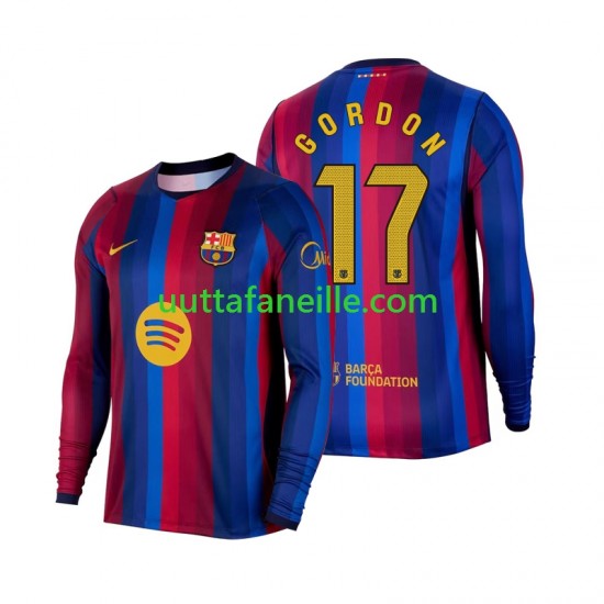 Jalkapallo Pelipaitoja FC Barcelona Anthony Gordon 17 Mies Kotipeliasu 2026-2027 Pitkähihainen