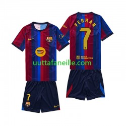 Jalkapallo Pelipaitoja FC Barcelona Ferran Torres 7 Lasten Kotipeliasu 2026-2027 Lyhythihainen