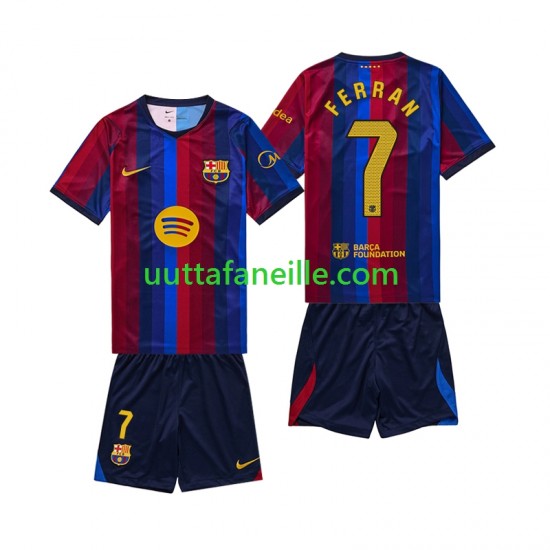 Jalkapallo Pelipaitoja FC Barcelona Ferran Torres 7 Lasten Kotipeliasu 2026-2027 Lyhythihainen