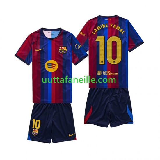 Jalkapallo Pelipaitoja FC Barcelona Lamine Yamal 10 Lasten Kotipeliasu 2026-2027 Lyhythihainen