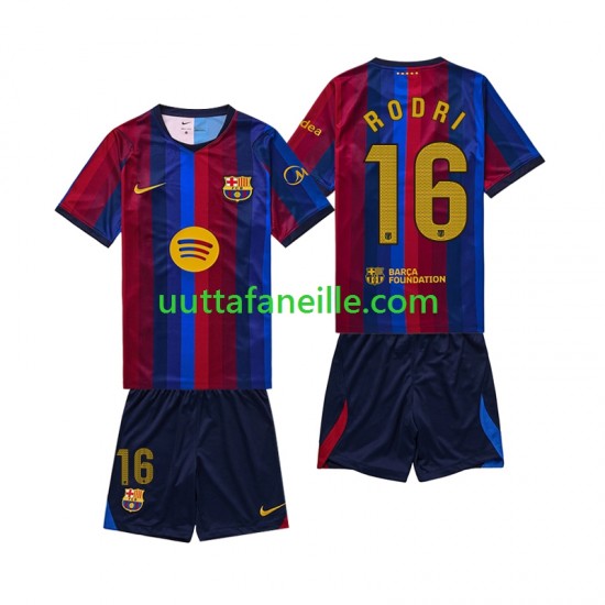 Jalkapallo Pelipaitoja FC Barcelona Rodri 16 Lasten Kotipeliasu 2026-2027 Lyhythihainen