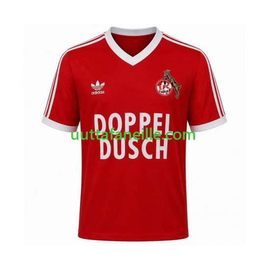 Jalkapallo Pelipaitoja FC Köln 1984 1985 Retro Mies Vieraspeliasu Lyhythihainen