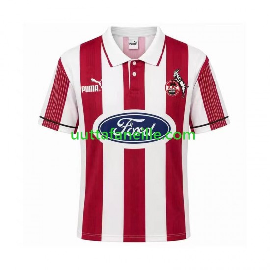 Jalkapallo Pelipaitoja FC Köln 1995 1996 Retro Mies Kotipeliasu Lyhythihainen