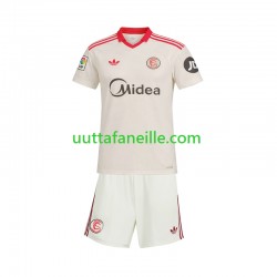 Jalkapallo Pelipaitoja Sevilla FC Retro Lasten Kotipeliasu 2025-2026 Lyhythihainen