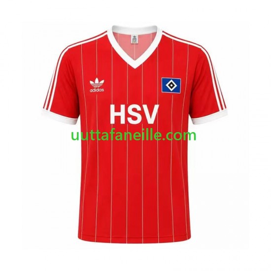 Jalkapallo Pelipaitoja Hamburger SV 1983 Retro Mies Vieraspeliasu Lyhythihainen