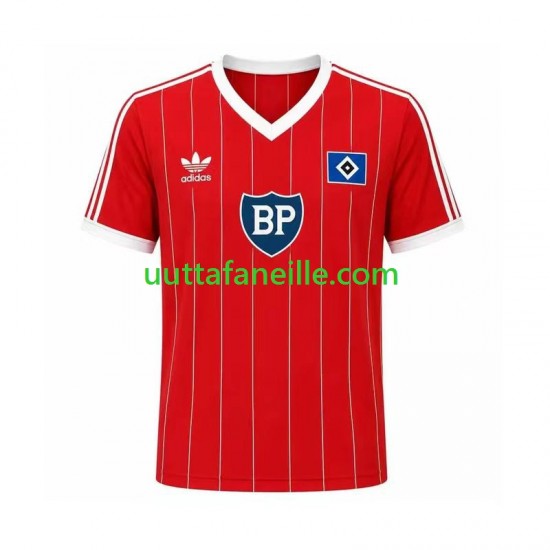 Jalkapallo Pelipaitoja Hamburger SV 1984 Retro Mies Vieraspeliasu Lyhythihainen