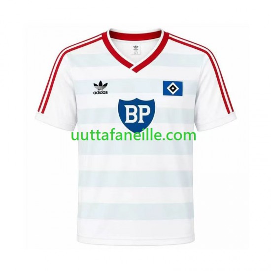 Jalkapallo Pelipaitoja Hamburger SV 1986 Retro Mies Vieraspeliasu Lyhythihainen