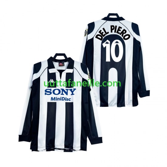 Jalkapallo Pelipaitoja Juventus DEL PIERO 10 1997 Retro Mies Kotipeliasu 1998 Pitkähihainen