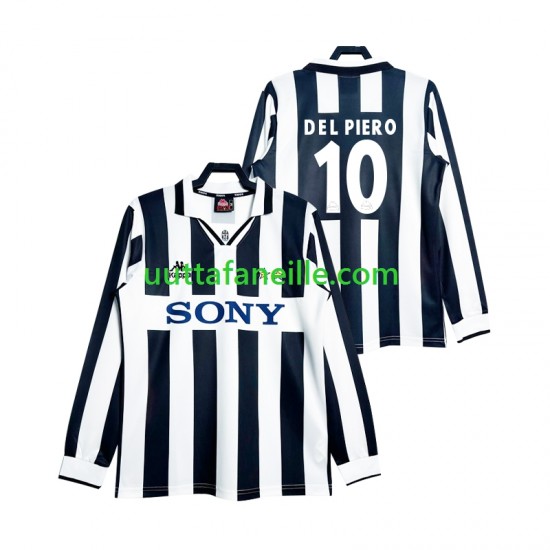Jalkapallo Pelipaitoja Juventus DEL PIERO 10 1997 Retro Mies Kotipeliasu Pitkähihainen