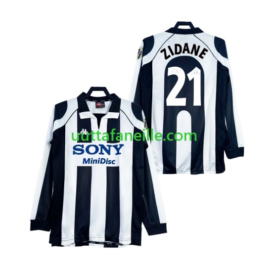 Jalkapallo Pelipaitoja Juventus ZIDANE 21 1997 Retro Mies Kotipeliasu 1998 Pitkähihainen