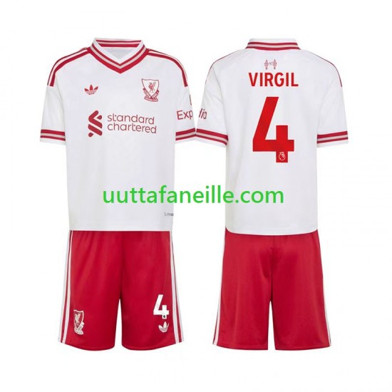 Jalkapallo Pelipaitoja Liverpool Virgil van Dijk 4 Lasten Vieraspeliasu 2026-2027 Lyhythihainen