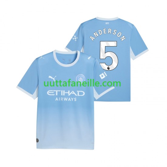 Jalkapallo Pelipaitoja Manchester City Elliot Anderson 5 Mies Kotipeliasu 2026-2027 Lyhythihainen
