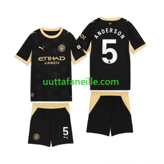 Jalkapallo Pelipaitoja Manchester City Elliot Anderson 5 Lasten Vieraspeliasu 2026-2027 Lyhythihainen