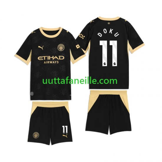 Jalkapallo Pelipaitoja Manchester City Jeremy Doku 11 Lasten Vieraspeliasu 2026-2027 Lyhythihainen