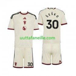 Jalkapallo Pelipaitoja Manchester United Benjamin Sesko 30 Lasten Kolmas peliasu 2026-2027 Lyhythihainen