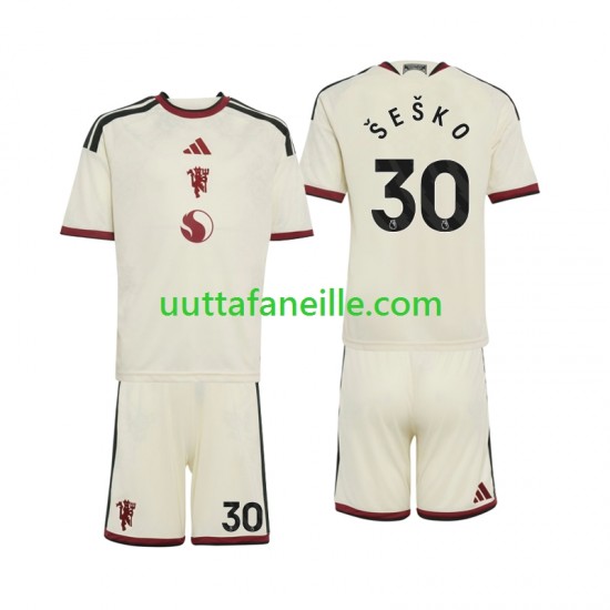 Jalkapallo Pelipaitoja Manchester United Benjamin Sesko 30 Lasten Kolmas peliasu 2026-2027 Lyhythihainen