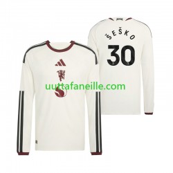Jalkapallo Pelipaitoja Manchester United Benjamin Sesko 30 Mies Kolmas peliasu 2026-2027 Pitkähihainen