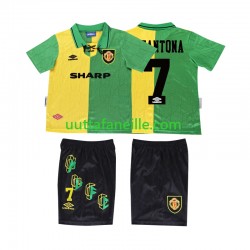 Jalkapallo Pelipaitoja Manchester United CANTONA 7 1992 Retro Lasten Kolmas peliasu 1994 Lyhythihainen