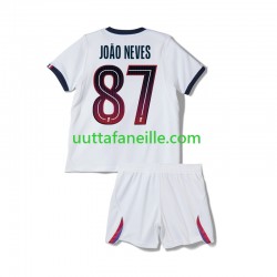 Jalkapallo Pelipaitoja Paris Saint-Germain Joao Neves 87 Lasten Vieraspeliasu 2026-2027 Lyhythihainen