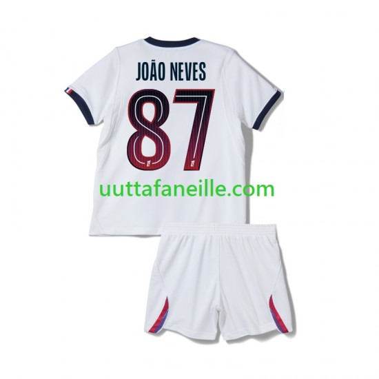 Jalkapallo Pelipaitoja Paris Saint-Germain Joao Neves 87 Lasten Vieraspeliasu 2026-2027 Lyhythihainen