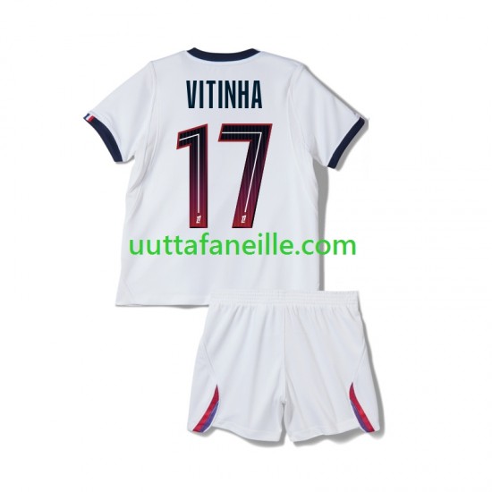 Jalkapallo Pelipaitoja Paris Saint-Germain Vitinha 17 Lasten Vieraspeliasu 2026-2027 Lyhythihainen