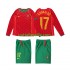 Jalkapallo Pelipaitoja Portugali Cristiano Ronaldo 17 Retro Lasten Kotipeliasu 2004 Pitkähihainen