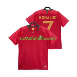 Jalkapallo Pelipaitoja Portugali Cristiano Ronaldo 7 2018 Retro Mies Kotipeliasu Lyhythihainen
