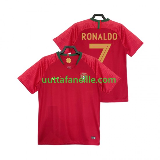 Jalkapallo Pelipaitoja Portugali Cristiano Ronaldo 7 2018 Retro Mies Kotipeliasu Lyhythihainen