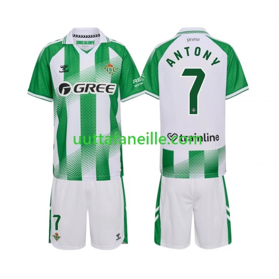 Jalkapallo Pelipaitoja Real Betis Anthoy 7 Lasten Kotipeliasu 2026-2027 Lyhythihainen
