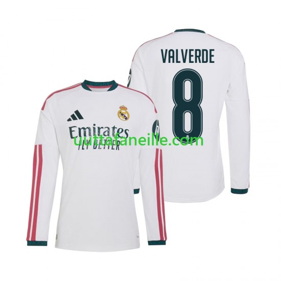Jalkapallo Pelipaitoja Real Madrid Federico Valverde 8 Mies Kotipeliasu 2026-2027 Pitkähihainen