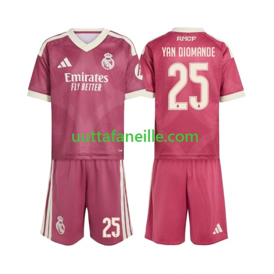 Jalkapallo Pelipaitoja Real Madrid Yan Diomande 25 Lasten Kolmas peliasu 2026-2027 Lyhythihainen