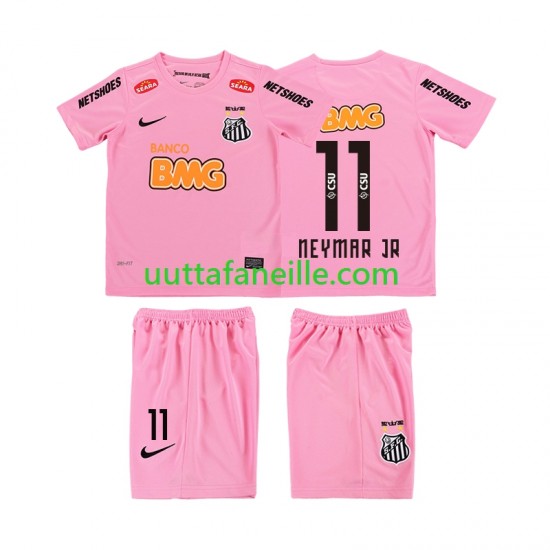 Jalkapallo Pelipaitoja Santos Neymar JR 11 2012 2013 Retro Lasten Neljäs peliasu Lyhythihainen