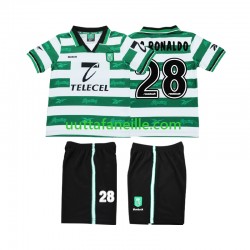 Jalkapallo Pelipaitoja Sporting CP Cristiano Ronaldo 28 2000 Retro Lasten Kotipeliasu 1999 Lyhythihainen