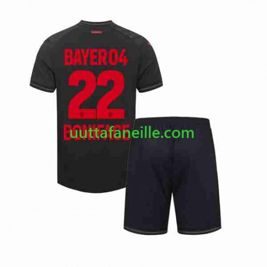 Jalkapallo Pelipaitoja Bayer 04 Leverkusen Victor Boniface 22 Lasten Kotipeliasu 2023-2024 Lyhythihainen