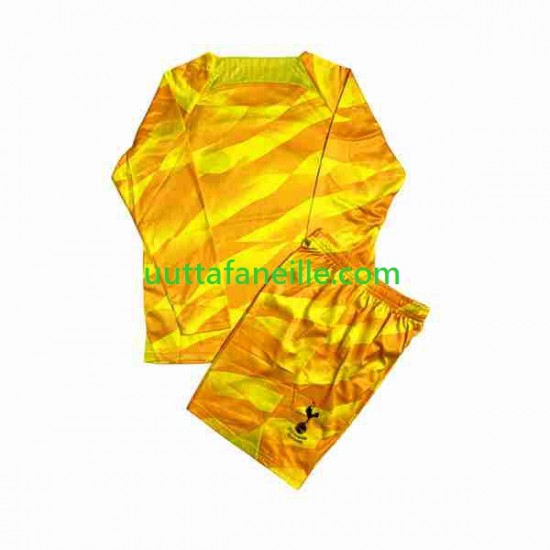 Jalkapallo Pelipaitoja Tottenham Hotspur Orangecolor Maalivahti Lasten Vieraspeliasu 2023-2024 Pitkähihainen