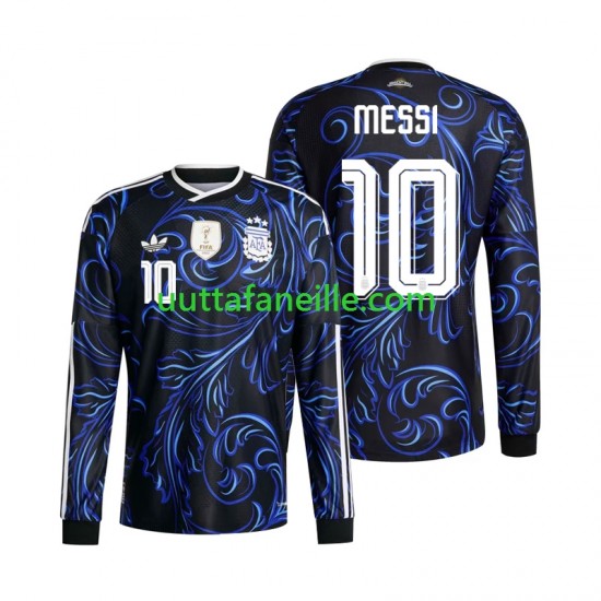 Jalkapallo Pelipaitoja Argentiina Lionel Messi 10 Mies Vieraspeliasu MM-kisat 2026 Pitkähihainen