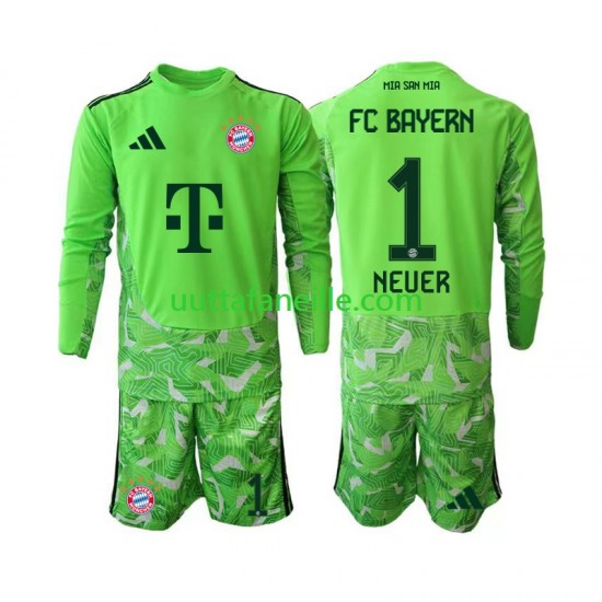 Jalkapallo Pelipaitoja FC Bayern München Manuel Neuer 1 Maalivahti Lasten Kotipeliasu 2026-2027 Pitkähihainen