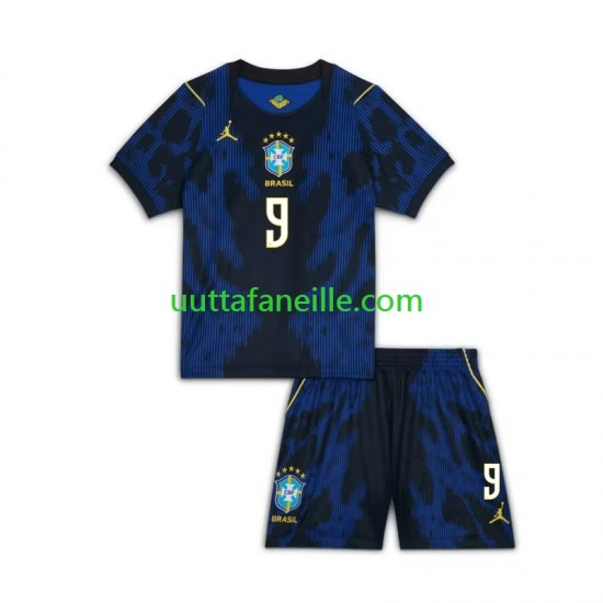 Jalkapallo Pelipaitoja Brasilia Matheus Cunha 9 Chidlren Vieraspeliasu MM-kisat 2026 Lyhythihainen