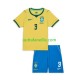 Jalkapallo Pelipaitoja Brasilia Matheus Cunha 9 Chidlren Kotipeliasu MM-kisat 2026 Lyhythihainen