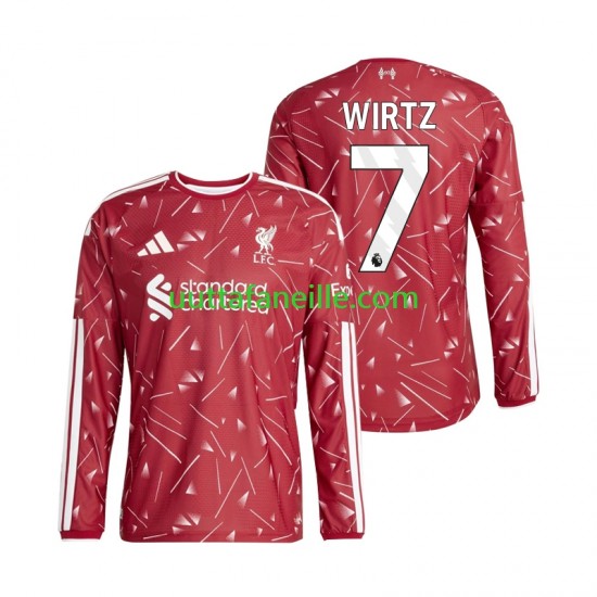 Jalkapallo Pelipaitoja Liverpool Florian Wirtz 7 Mies Kotipeliasu 2026-2027 Pitkähihainen