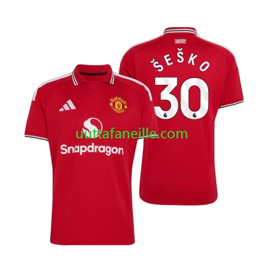 Jalkapallo Pelipaitoja Manchester United Benjamin Sesko 30 Mies Kotipeliasu 2026-2027 Lyhythihainen