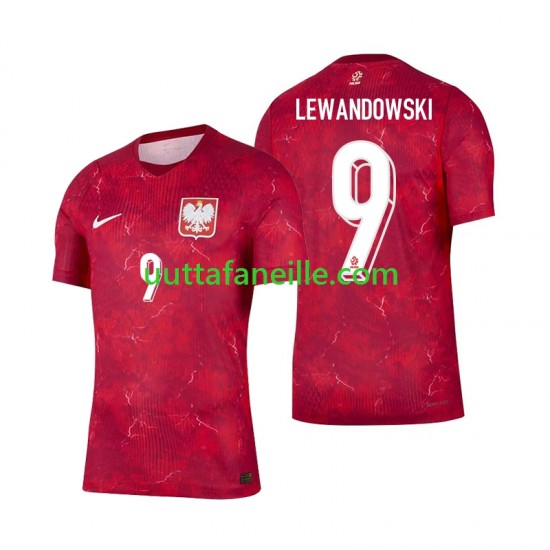 Jalkapallo Pelipaitoja Puola Robert Lewandowski 9 Mies Vieraspeliasu 2026 Lyhythihainen